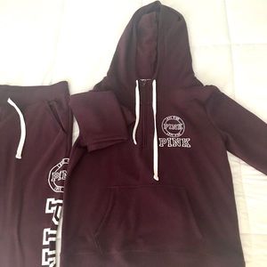 Victoria Secret PINK Maroon Sweatsuit